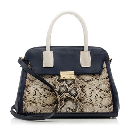 Tory Burch Elise Snake Dome Satchel