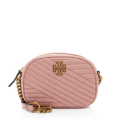 Tory Burch Chevron Glazed Leather Kira Small Camera Bag