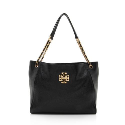 Tory Burch Leather Britten Small Slouchy Tote