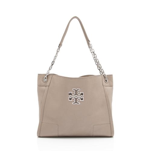 Tory Burch Leather Britten Small Slouchy Tote