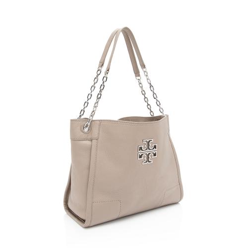 Tory Burch Leather Britten Small Slouchy Tote