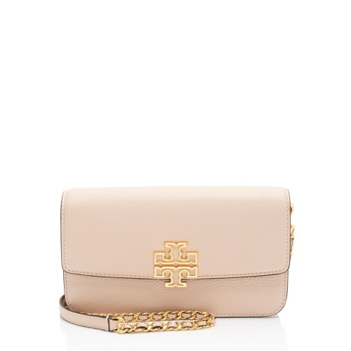 Tory Burch Leather Britten Wallet on Chain