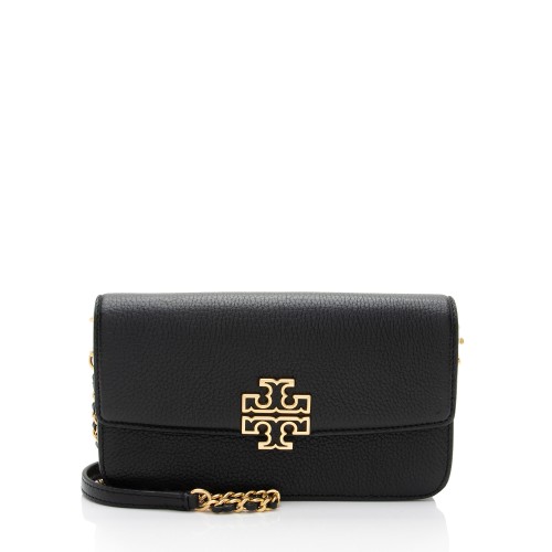 Tory Burch Leather Britten Wallet on Chain