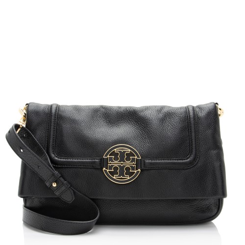 Tory Burch Leather Fold Over Amanda Crossbody