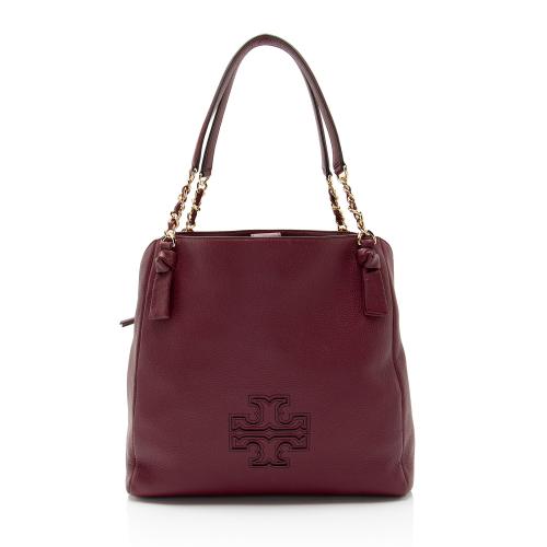 Tory Burch Leather Harper Center Zip Tote