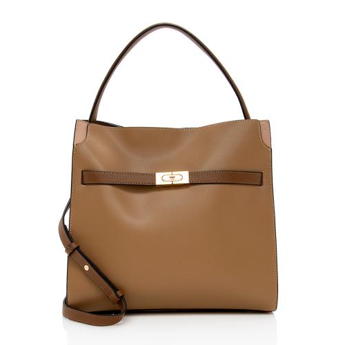 Tory Burch Lee Radziwill Leather Double Tote