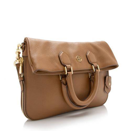 Tory Burch Leather Robinson Fold Over Messenger