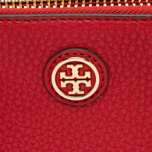 Tory Burch Leather Robinson Triple Zip Dome Satchel