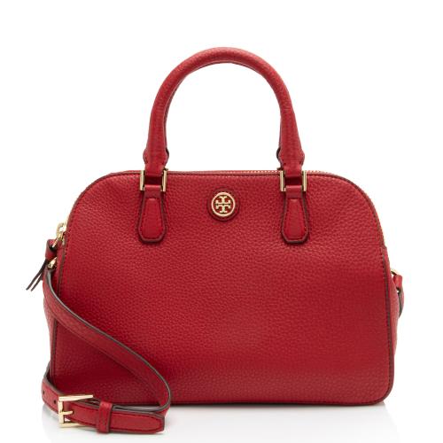 Tory Burch Leather Robinson Triple Zip Dome Satchel