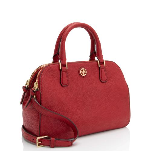 Tory Burch Leather Robinson Triple Zip Dome Satchel