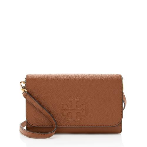 Tory Burch Leather Thea Flat Wallet Crossbody