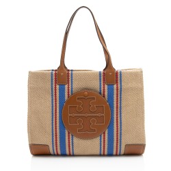 Tory Burch Linen Stripe Ella Tote