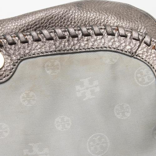 Tory Burch Metallic Leather Marion Saddle Bag