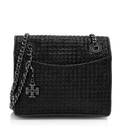 Tory Burch Metallic Quilted Fleming Medium Shoulder Bag