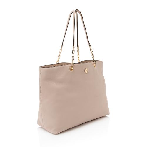 Tory Burch Pebbled Leather Chain Tote