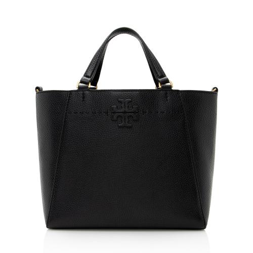 Tory Burch Pebbled Leather McGraw Carryall Small Tote