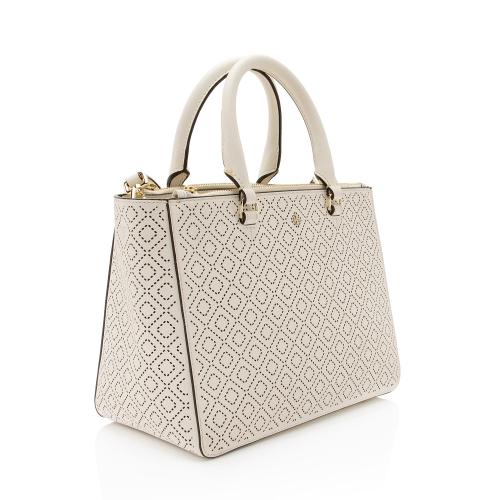 Tory Burch Perforated Leather Robinson Small Tote