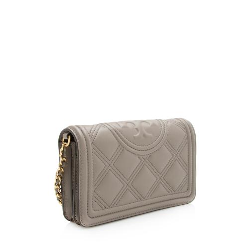 Tory Burch Quilted Leather Fleming Soft Wallet on Chain Bag