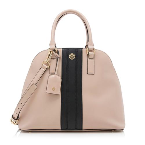 Tory Burch Robinson Stripe Dome Satchel