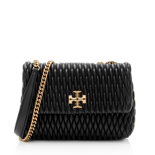 Tory Burch Ruched Leather Kira Small Shoulder Bag