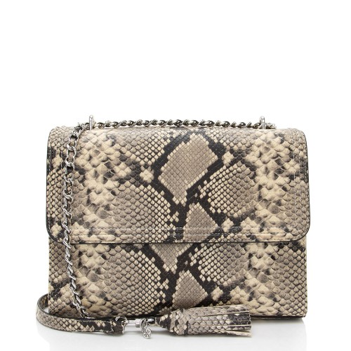 Tory Burch Snakeskin Embossed Leather Shoulder Bag