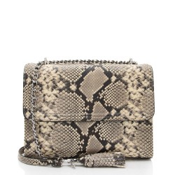 Tory Burch Snakeskin Embossed Leather Shoulder Bag