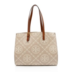 Tory Burch T Monogram Embossed Leather Tote