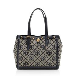 Tory Burch T Monogram Canvas Small Tote