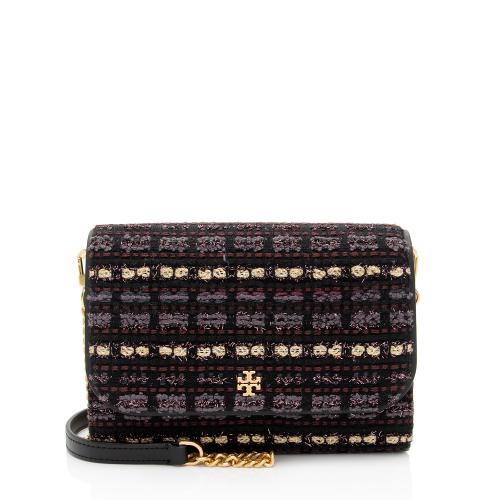 Tory Burch Tweed Emerson Wallet on Chain Bag