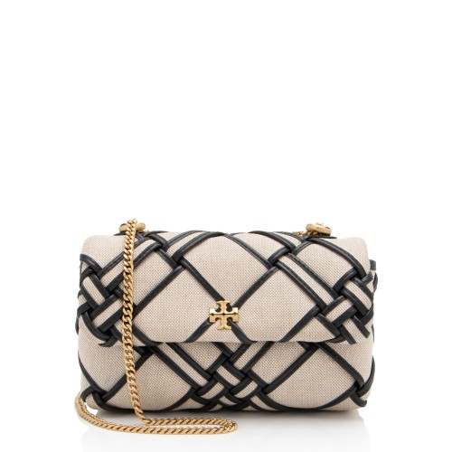 Tory Burch Woven Canvas Kira Shoulder Bag