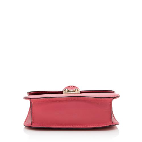 Valentino Calfskin Glam Lock Small Shoulder Bag