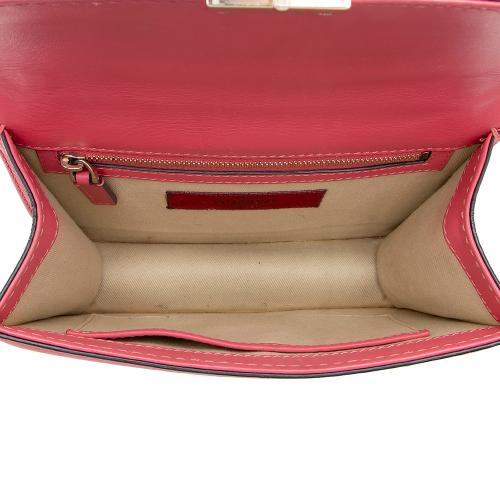 Valentino Calfskin Glam Lock Small Shoulder Bag