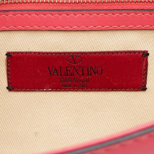 Valentino Calfskin Glam Lock Small Shoulder Bag