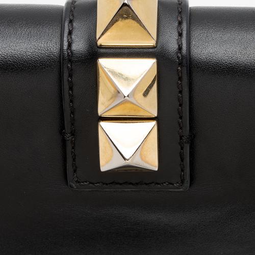 Valentino Calfskin Glam Lock Small Shoulder Bag