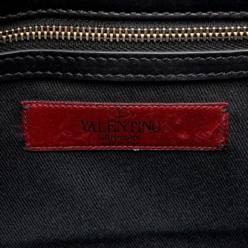 Valentino Calfskin Glam Lock Small Shoulder Bag