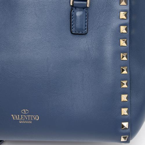 Valentino Calfskin Rockstud Double Handle Small Tote