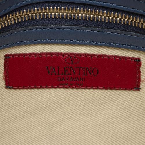 Valentino Calfskin Rockstud Double Handle Small Tote