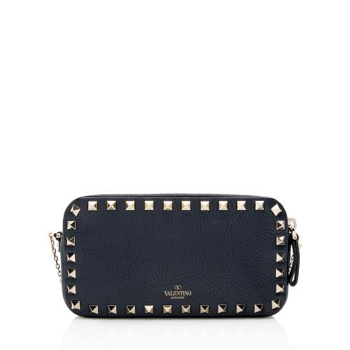 Valentino Calfskin Rockstud Double Zip Crossbody