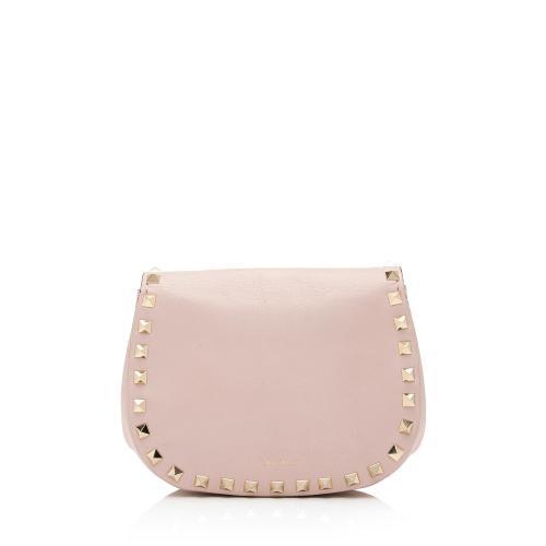 Valentino Calfskin Rockstud Mini Chain Flap Bag