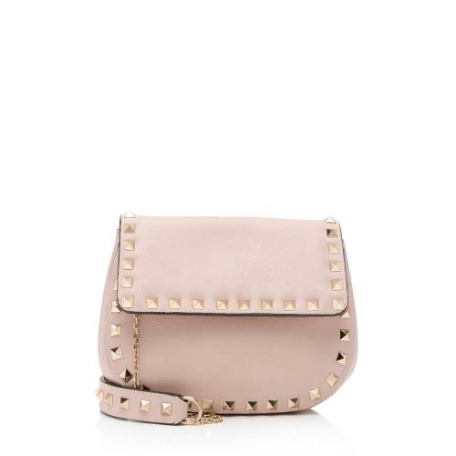 Valentino Calfskin Rockstud Mini Chain Flap Bag