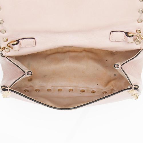 Valentino Calfskin Rockstud Mini Chain Flap Bag