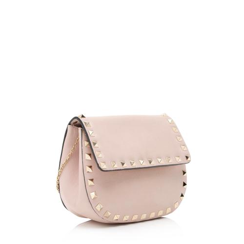 Valentino Calfskin Rockstud Mini Chain Flap Bag