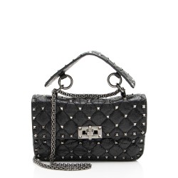 Valentino Calfskin Rockstud Spike Up Chain Small Shoulder Bag 