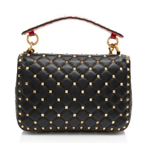 Valentino Calfskin Rockstud Spike Up Shoulder Bag