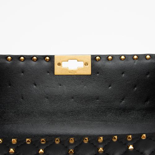 Valentino Calfskin Rockstud Spike Up Shoulder Bag