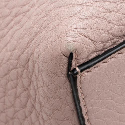 Valentino Grained Leather Rockstud Small Shopper Tote