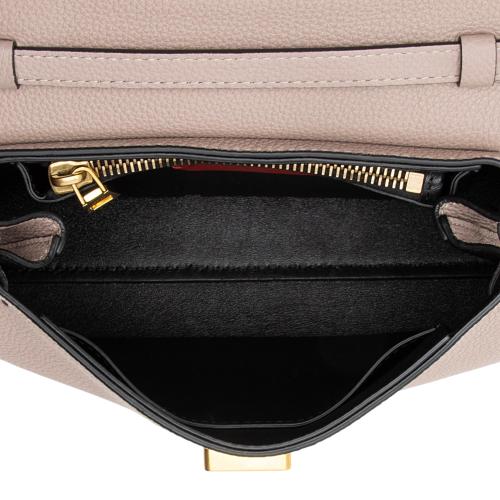 Valentino Grained Leather V-Ring Small Crossbody