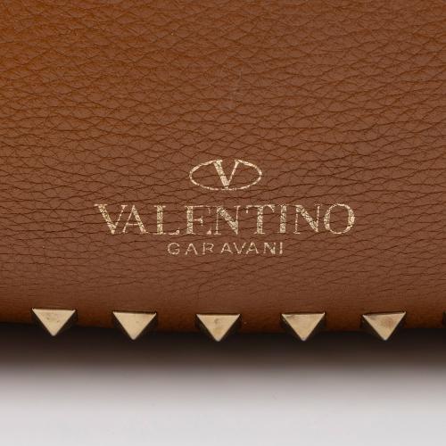 Valentino Grainy Calfskin Rockstud Medium Tote