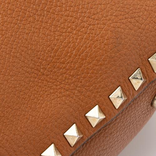 Valentino Grainy Calfskin Rockstud Medium Tote