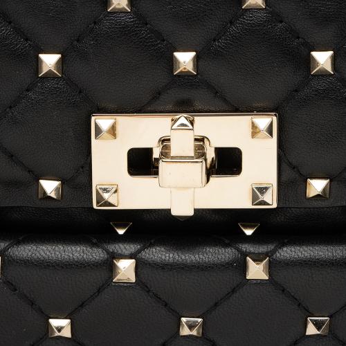 Valentino Lambskin Rockstud Spike Chain Shoulder Bag